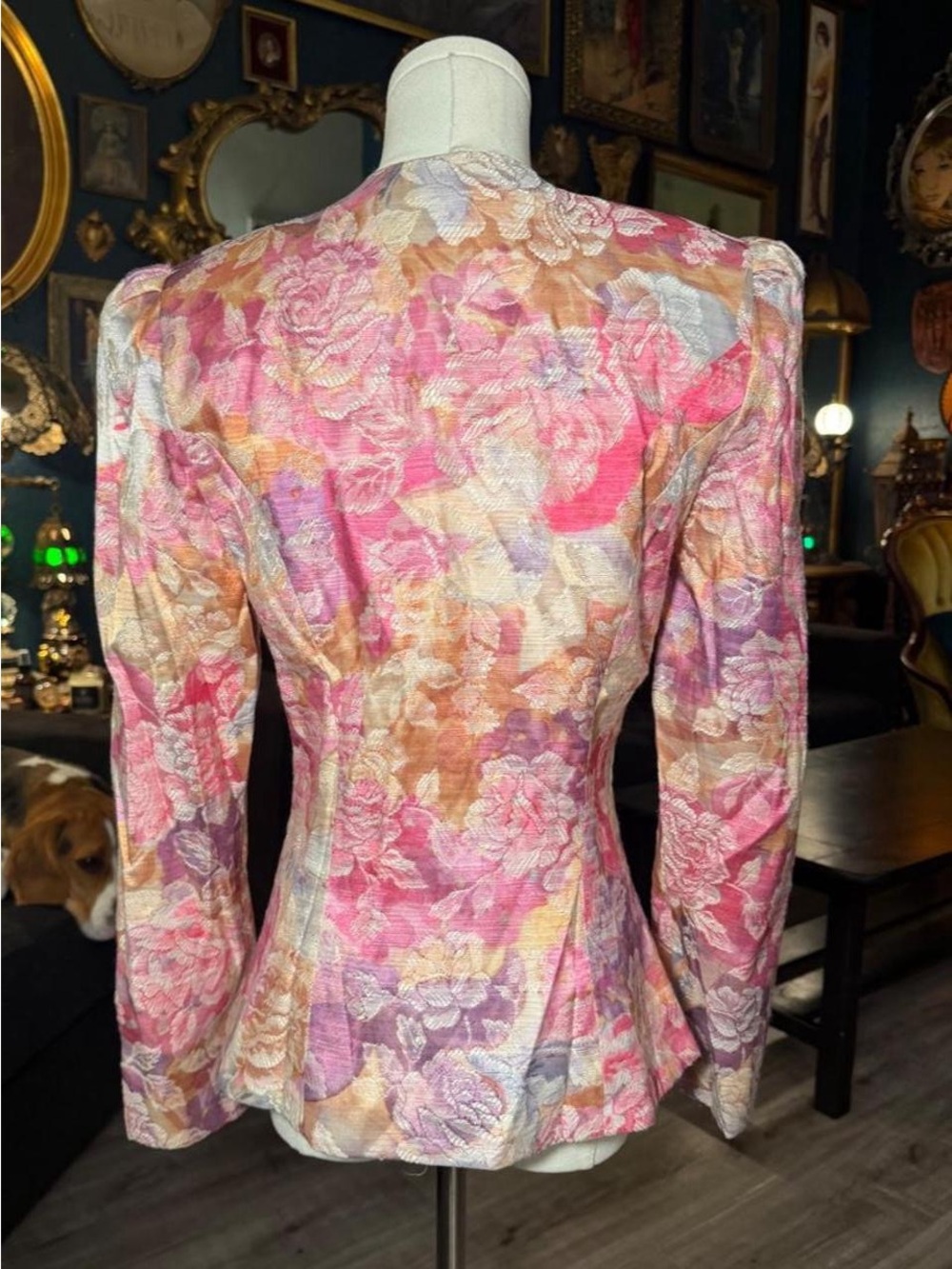 Vintage Margaret’s Lubbock Texas Floral Brocade Jacket Blazer | Size 6 - Picture 4 of 8
